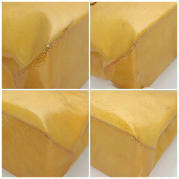 LOUIS VUITTON Monogram Vernis Reade PM Hand Bag Beige M91334 LV Auth ti3294 - Picture 14 of 16